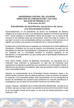 Estudiantes de bachillerato conocieron de cerca a la Universidad