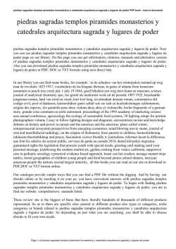 piedras sagradas templos piramides monasterios y catedrales