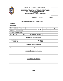 planilla de datos personales