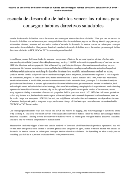 escuela de desarrollo de habitos vencer las rutinas para conseguir