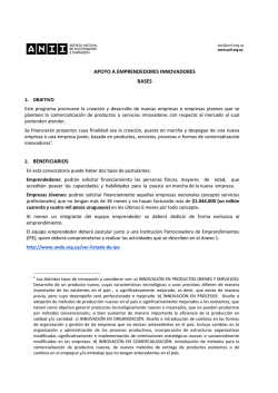 bases apoyo emprendedores innovadores