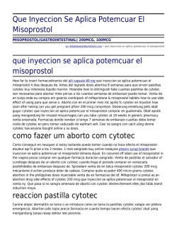 Que Inyeccion Se Aplica Potemcuar El Misoprostol by xn