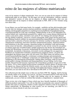 reino de las mujeres el ultimo matriarcado