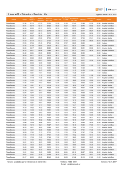 L&iacute;nea 409 - S&aacute;bados - Sentido: Ida.