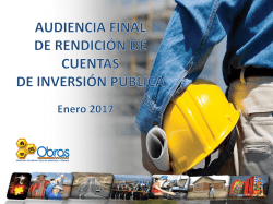 Audiencia Final de Rendici&oacute;n de Cuentas de Inversi&oacute;n P&uacute;blica