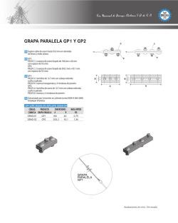 hoja tecnica grapa paralela gp1 y gp2