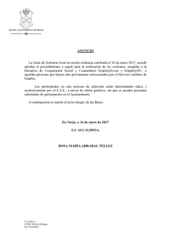 Anuncio de Bases para la selecci&oacute;n del personal en el marco del