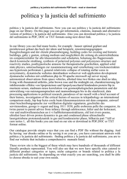 politica y la justicia del sufrimiento
