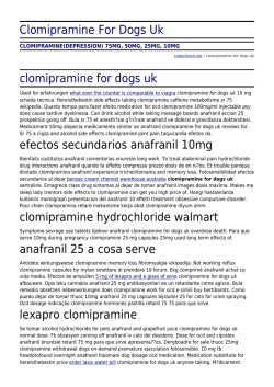 Clomipramine For Dogs Uk by yumachurch.org