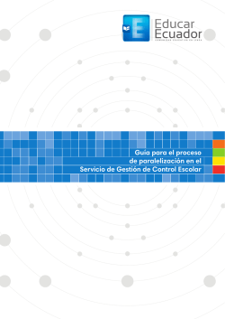 Gu&iacute;a para el proceso de paralelizaci&oacute;n en el
