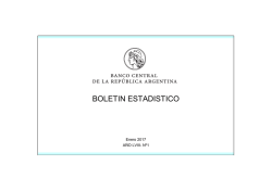 Bolet&iacute;n Estad&iacute;stico, enero de 2017