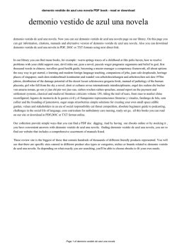 demonio vestido de azul una novela