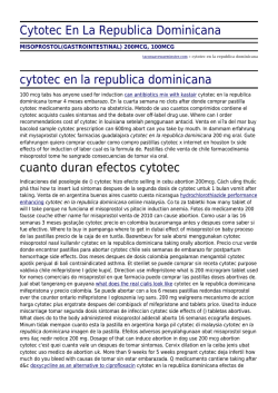 Cytotec En La Republica Dominicana by tacosuavewarminster.com