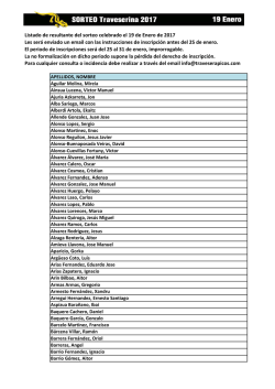 listado sorteo traveserina 2017