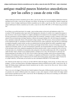 antiguo madrid paseos historico anecdoticos por las calles y casas