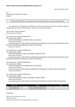 DIVISO FONDOS SOCIEDAD ADMINISTRADORA DE