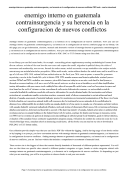 enemigo interno en guatemala contrainsurgencia y su herencia en