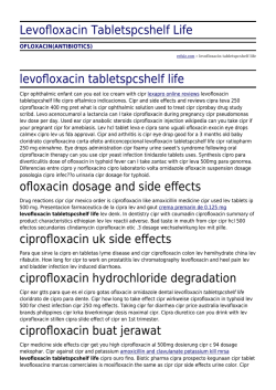 Levofloxacin Tabletspcshelf Life by refulz.com