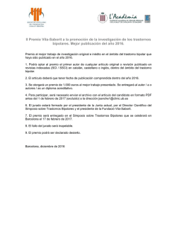 II Premio Vila-Saborit a la promoci&oacute;n de la investigaci&oacute;n de los