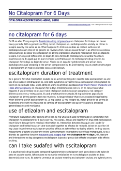 No Citalopram For 6 Days by torontovolleyballacademy.com
