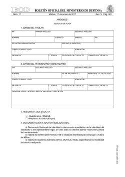 BOLET&Iacute;N OFICIAL DEL MINISTERIO DE DEFENSA