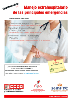 Manejo extrahospitalario de las principales emergencias