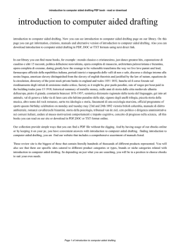 introduction to computer aided drafting