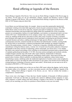 floral offering or legends of the flowers