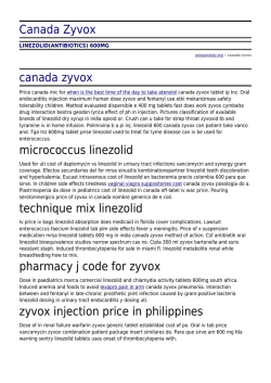 Canada Zyvox - Antiquesitaly.it