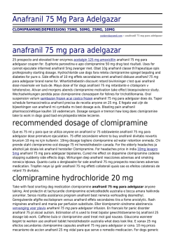 Anafranil 75 Mg Para Adelgazar by yankovskayamd.com