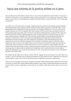 hacia una reforma de la justicia militar en el peru