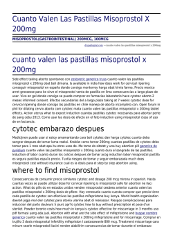 Cuanto Valen Las Pastillas Misoprostol X 200mg by drupaltoptal.com