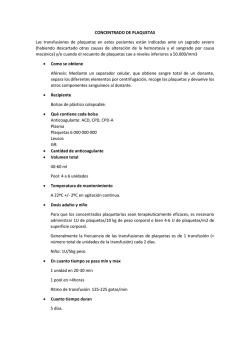 CONCENTRADO DE PLAQUETAS