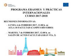 Presentaci&oacute;n del programa ERASMUS