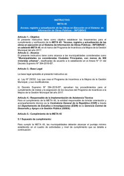 INSTRUCTIVO META 45 Acceso, registro y actualizaci&oacute;n de
