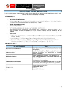 PROCESO CAS N&ordm; 002-2017-SUCAMEC-CAS
