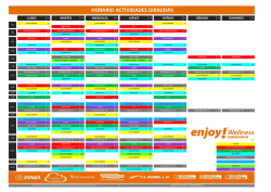 horarios - Enjoy SAMARANCH