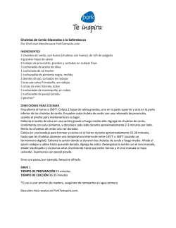 Chuletas de Cerdo Glaseadas a la Saltimbocca