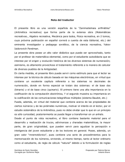 Aritm&eacute;tica recreat - Espacios Virtuales Accesibles de Aprendizaje