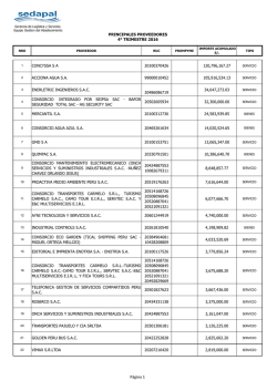 Principales Proveedores