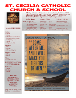 January 22, 2017 - St. Cecilia Catholic Church