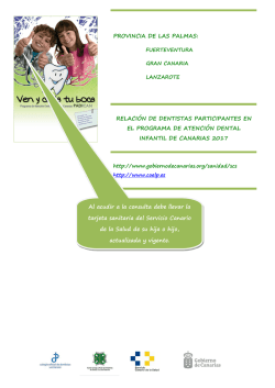 Relaci&oacute;n de dentistas participantes en la