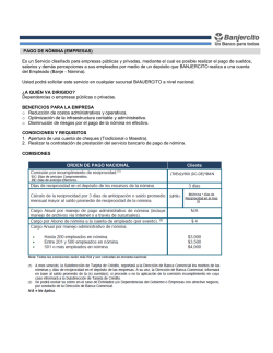 PAGO DE N&Oacute;MINA (EMPRESAS) Es un Servicio dise&ntilde;ado