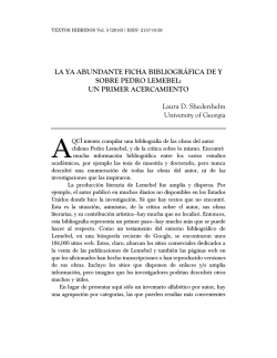 LA YA ABUNDANTE FICHA BIBLIOGR&Aacute;FICA DE Y SOBRE PEDRO