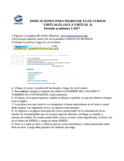 INDICACIONES PARA INGRESAR A LOS CURSOS VIRTUALES