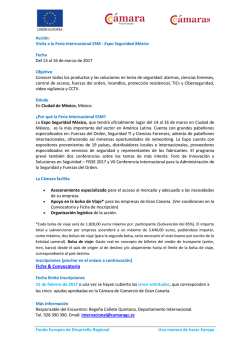 Informaci&oacute;n sobre la Visita a la Feria Internacional ESM