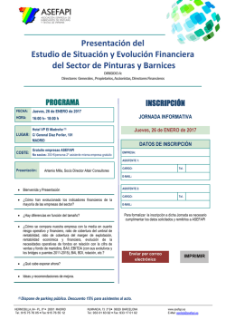 Presentaci&oacute;n del Estudio de Situaci&oacute;n y Evoluci&oacute;n