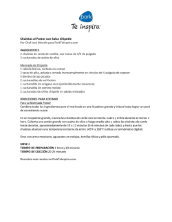 Chuletas al Pastor con Salsa Chipotle