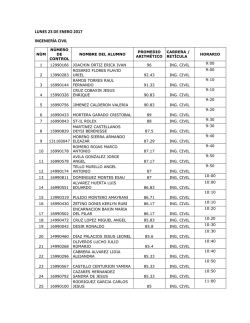 LUNES 23 DE ENERO 2017 INGENIER&Iacute;A CIVIL
