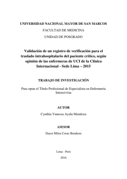 Validaci&oacute;n de un registro de verificaci&oacute;n para el traslado
